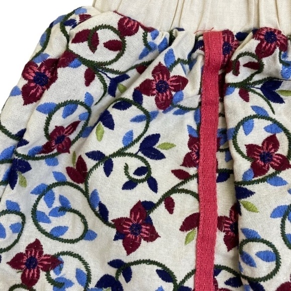 TJ MAXX Toddler Girls Embroidered Floral Dress Skirt Mini Cream Blue Pink Sz 4T - Picture 5 of 11